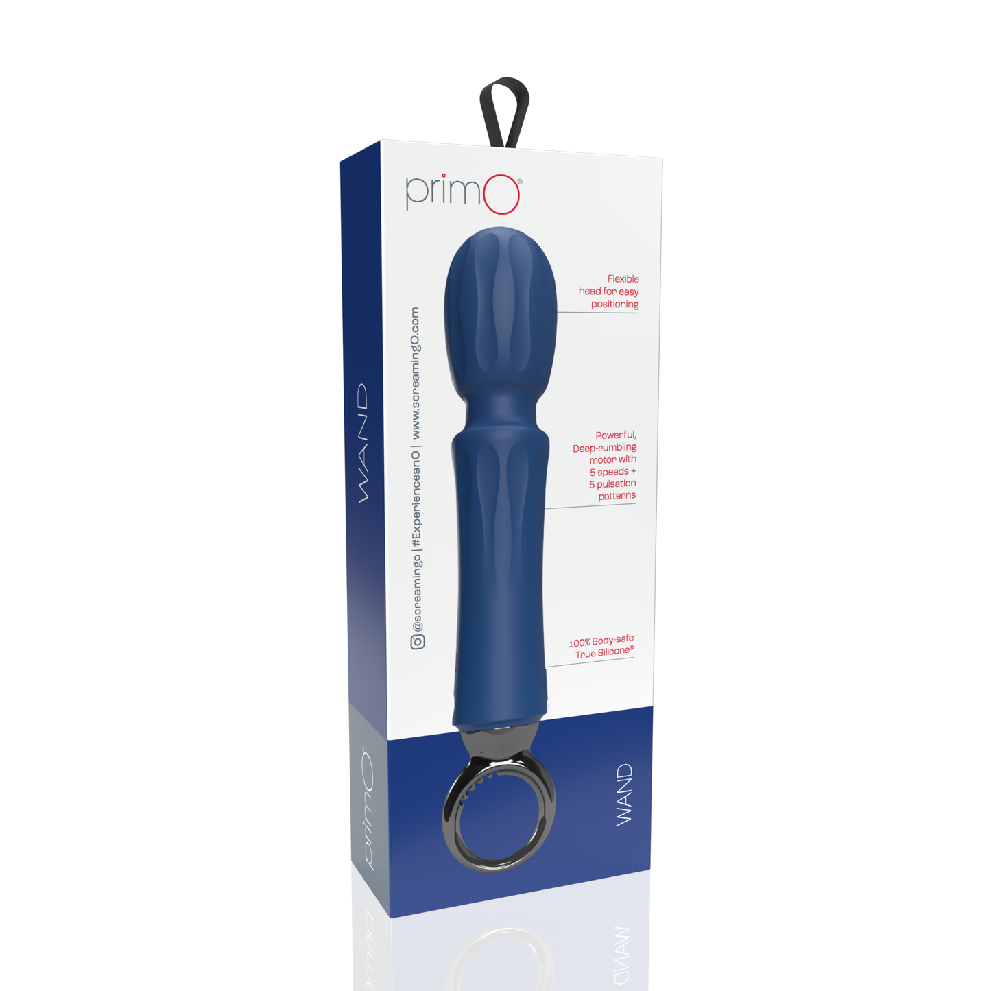 PrimO Wand Rechargeable Vibe – Blueberry by Screaming O