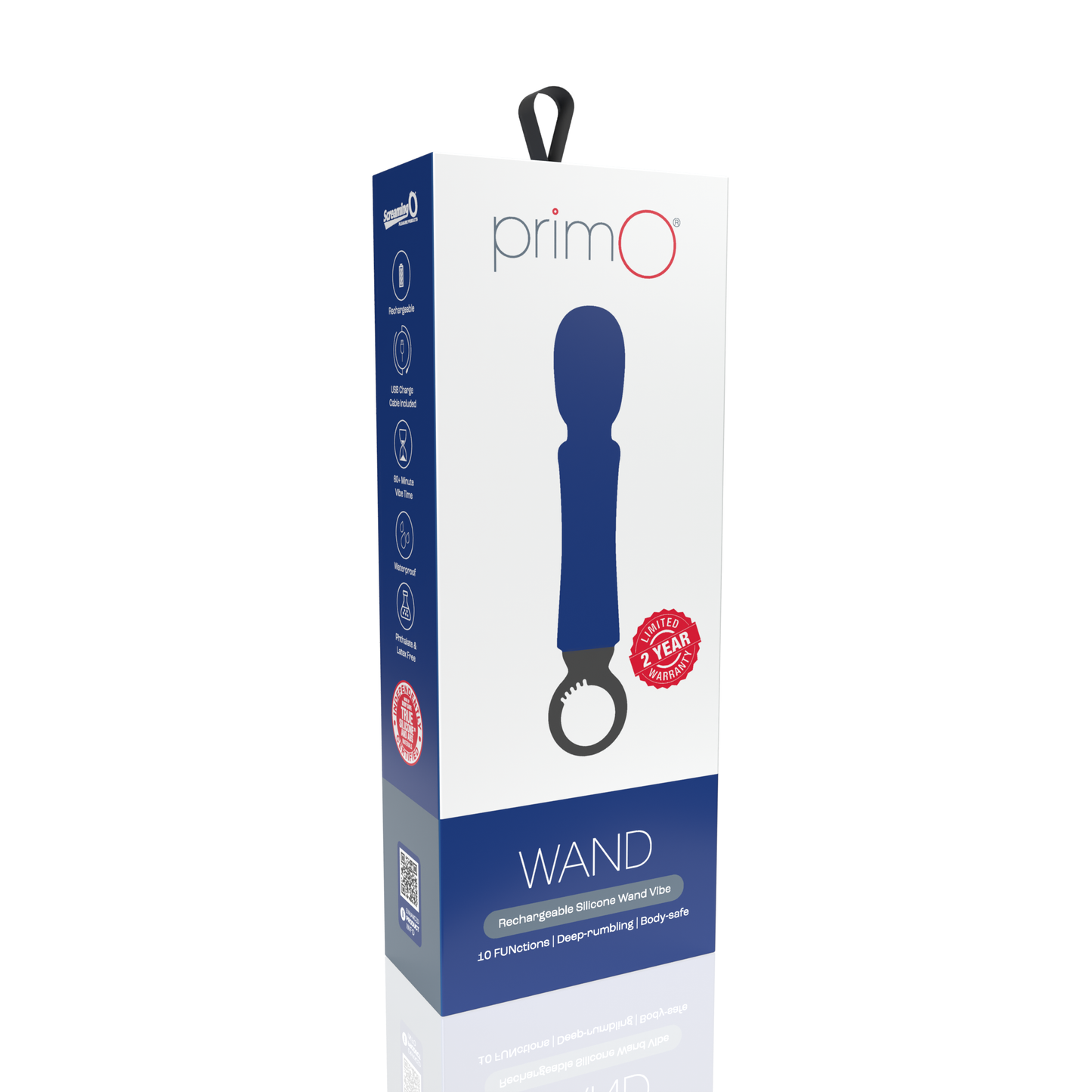 PrimO Wand Rechargeable Vibe – Blueberry by Screaming O