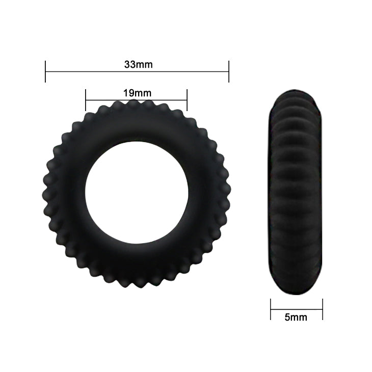 Titan Silicone Cock Ring 33mm Black