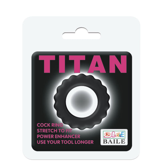 Titan Silicone Cock Ring 42mm Black