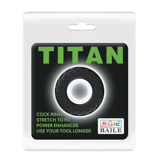Titan Silicone Cock Ring 39mm Black