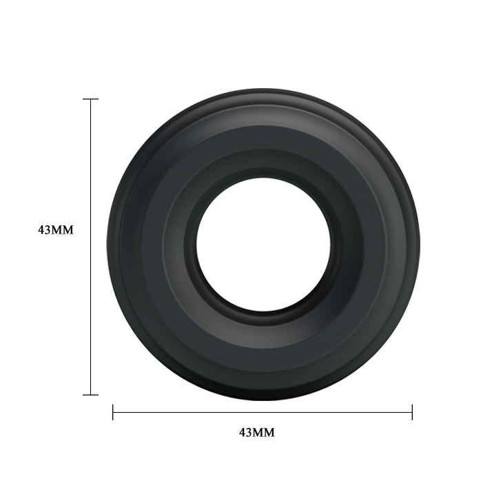 Titan Silicone Cock Ring 43mm x 16mm Black