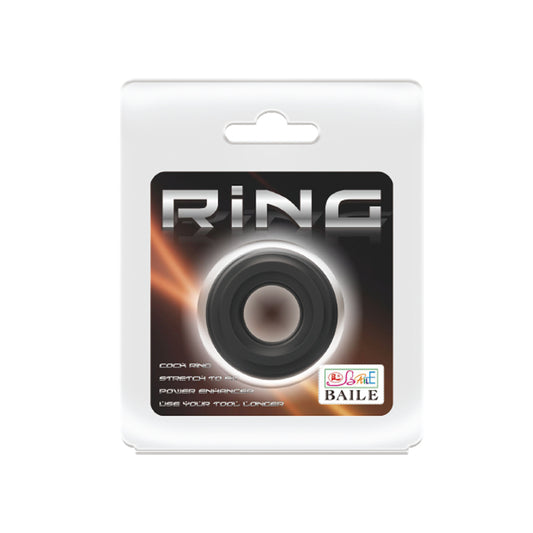 Titan Silicone Cock Ring 43mm x 16mm Black