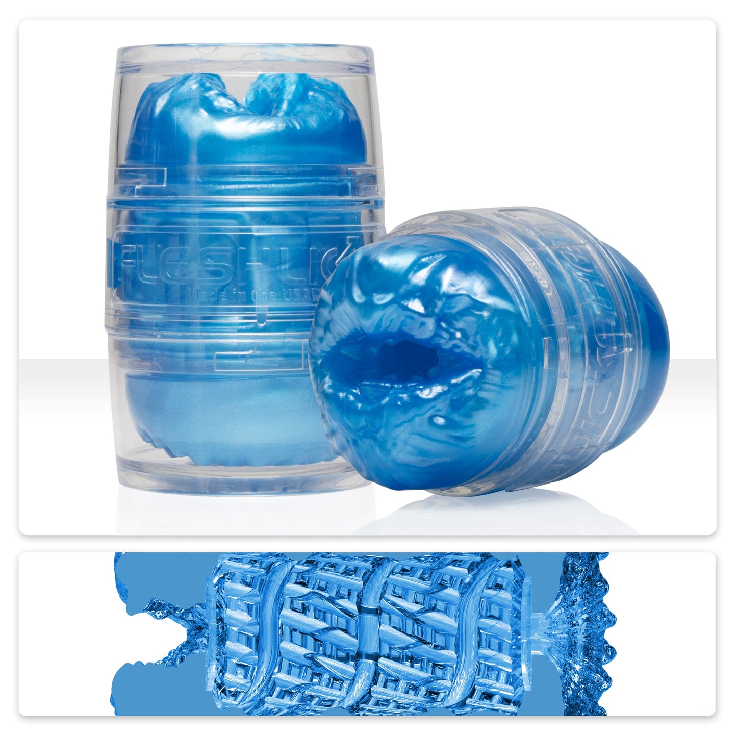 Fleshlight Quickshot Alien Blue Metallic Mouth/Butt