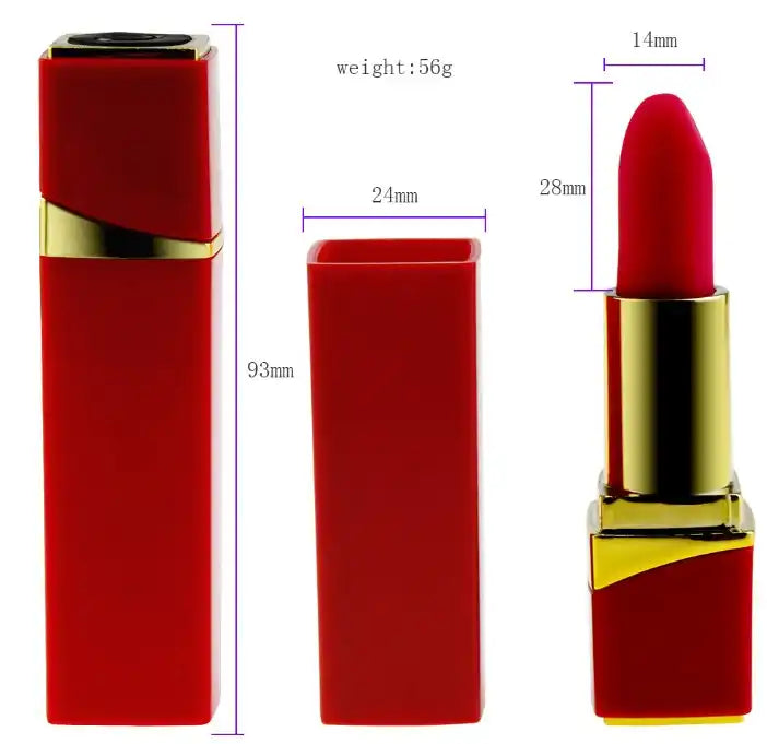 Mini Lipstick Bullet Vibrator - Red