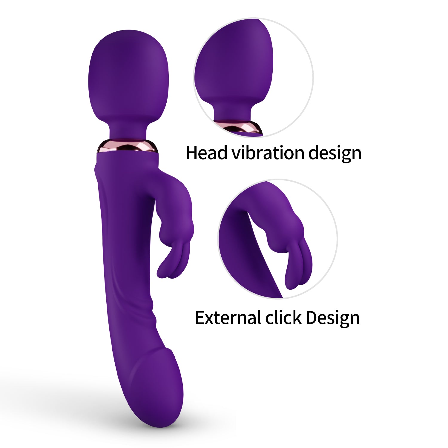 Purple 30 Function Wand + Rabbit + Dildo Vibrator Bedcandy Australia Purple 30 Function Wand + Rabbit + Dildo Vibrator Bedcandy Australia