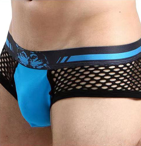 Wolf Eye Print Mesh Brief