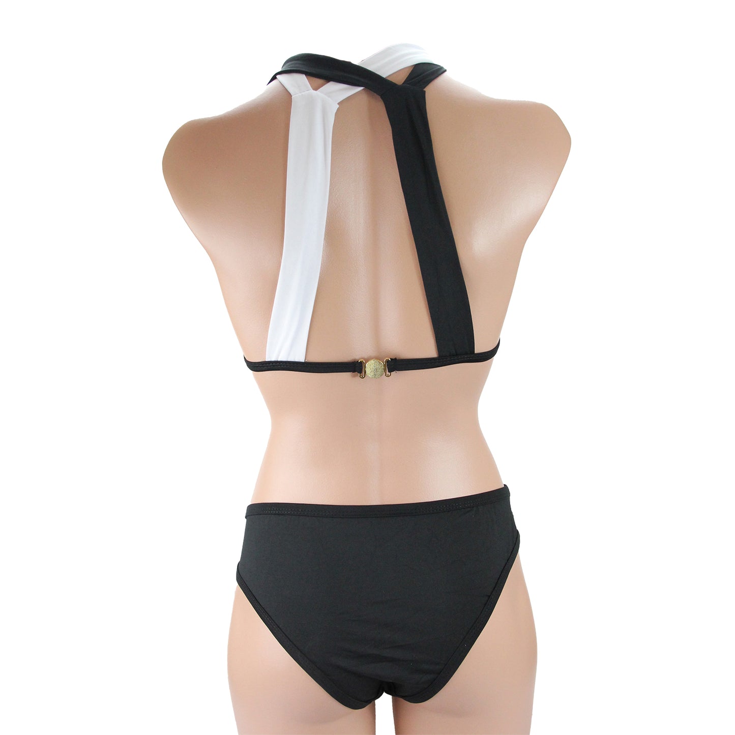 Black & White Cross Style Bikini Set