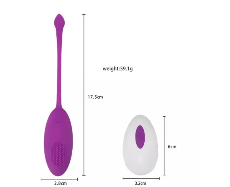 Remote control Kegel ball vibrating egg - Purple