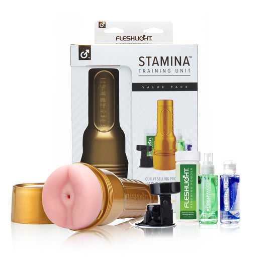 Fleshlight Stamina Pink Butt Value Pack Fleshlight Masturbator