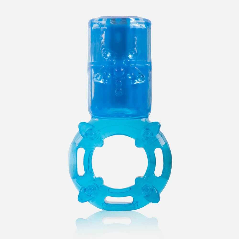 Charged Big OMG Vertical Vibrating Ring - Blue