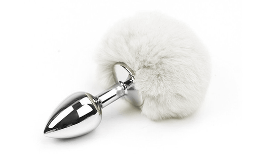 Bunny Tail Stainless Steel Anal Butt Plug Multiple colours and sizes