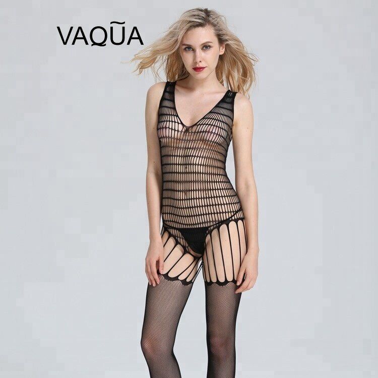 Sexy Lingerie Crotchless Fishnet body stocking shoe string one size fits 8-18