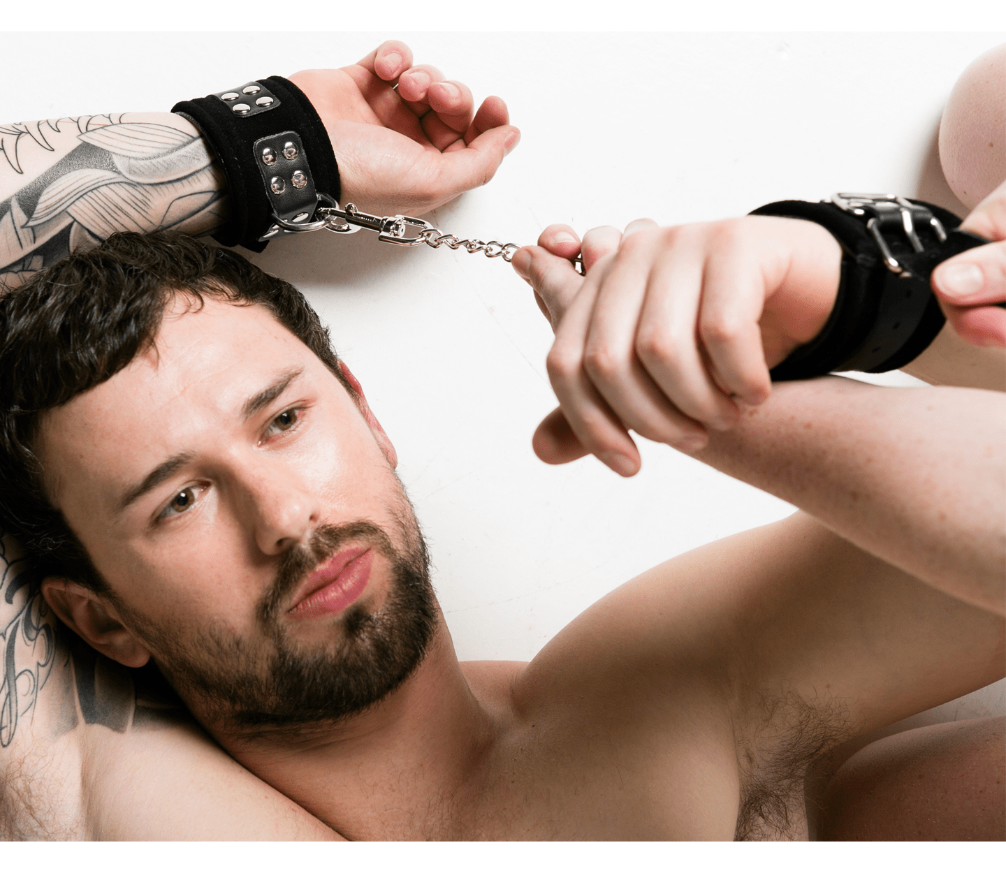 Leather S&M set Ball Gag Ankle Wrist Restraints Collar Blind Fold Paddle Flogger