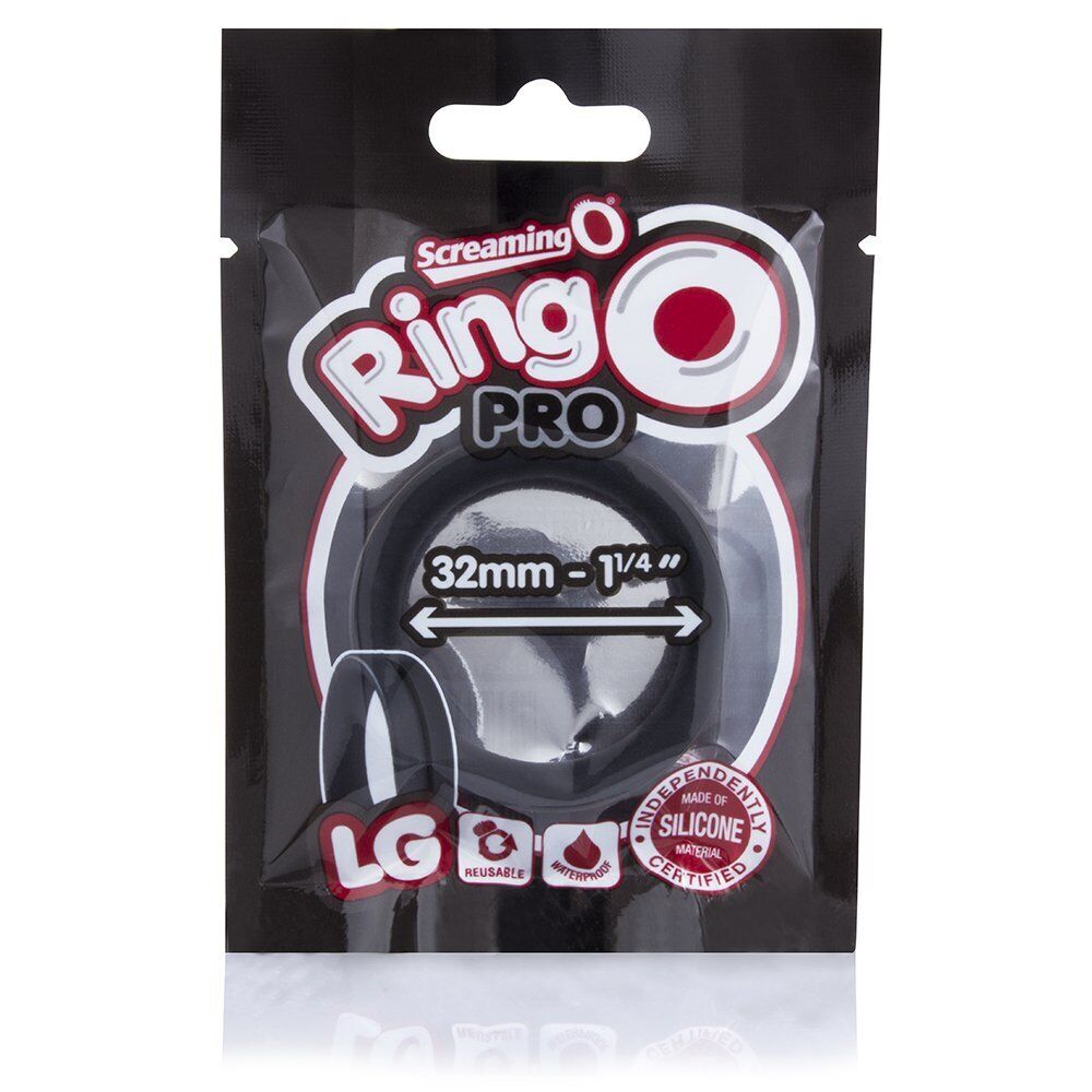 ScreamingO RingO Pro Large Black harder erection, longer lasting cock ring