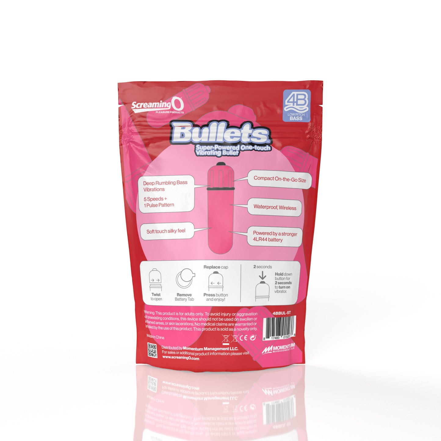Screaming O 4B Bullet - Strawberry ScreamingO Vibrator