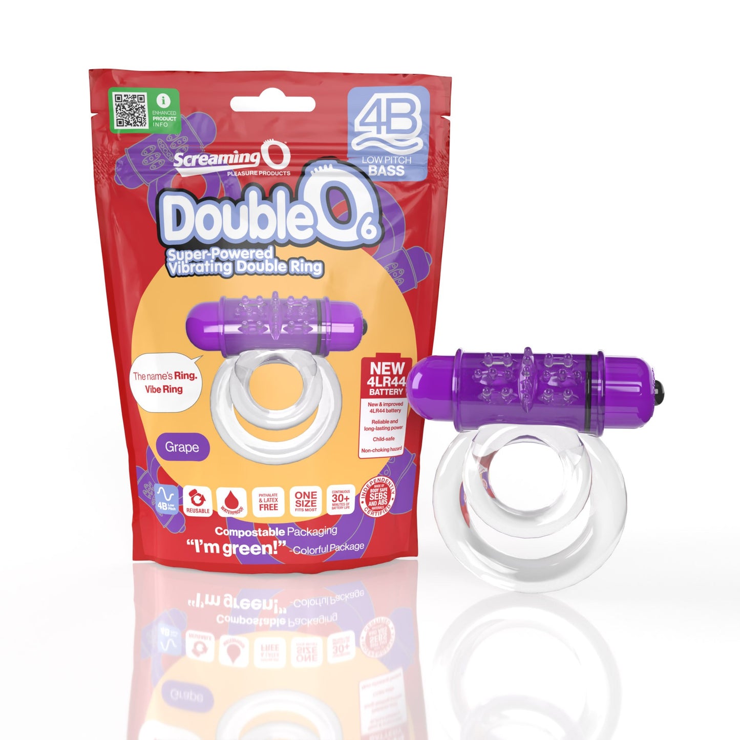 Screaming O 4B DoubleO 6 - Grape ScreamingO Cock Ring