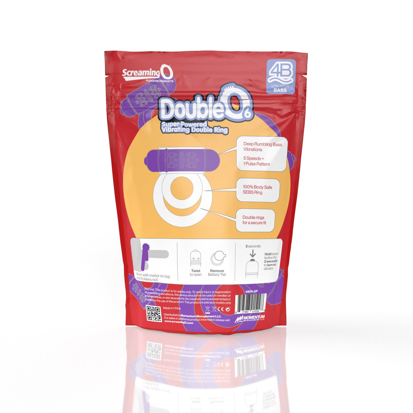 Screaming O 4B DoubleO 6 - Grape ScreamingO Cock Ring