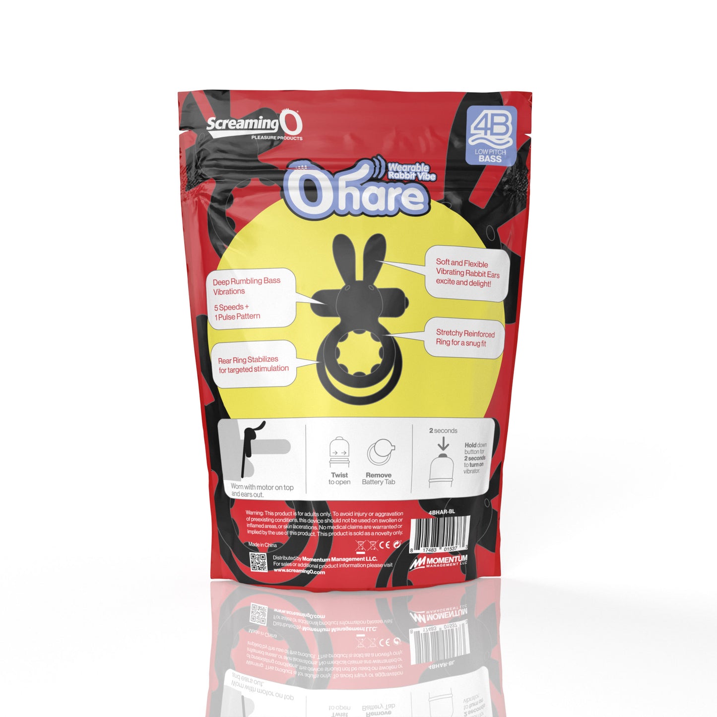 Screaming O 4B Ohare - Black ScreamingO Cock Ring