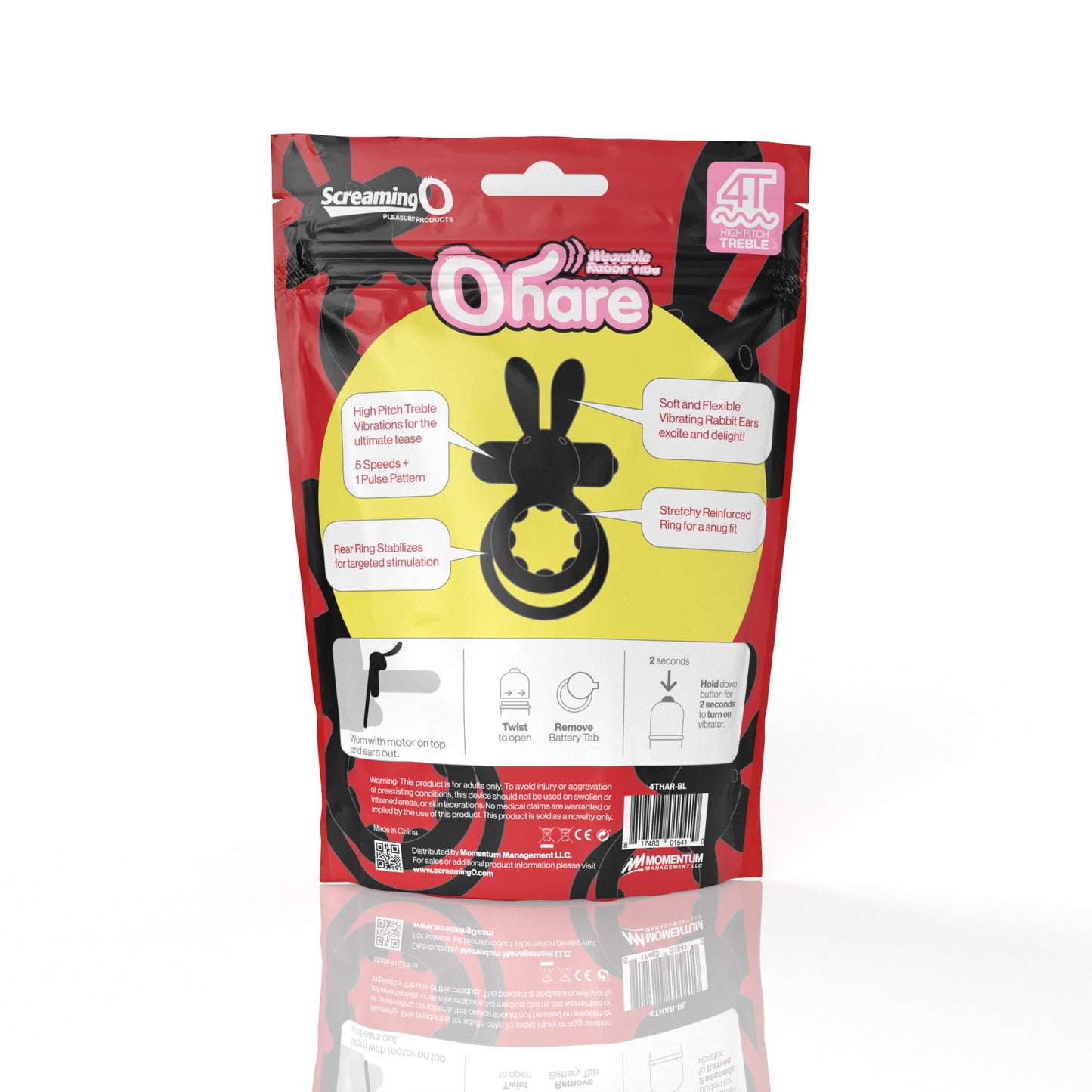 Screaming O 4T Ohare - Black ScreamingO Cock Ring