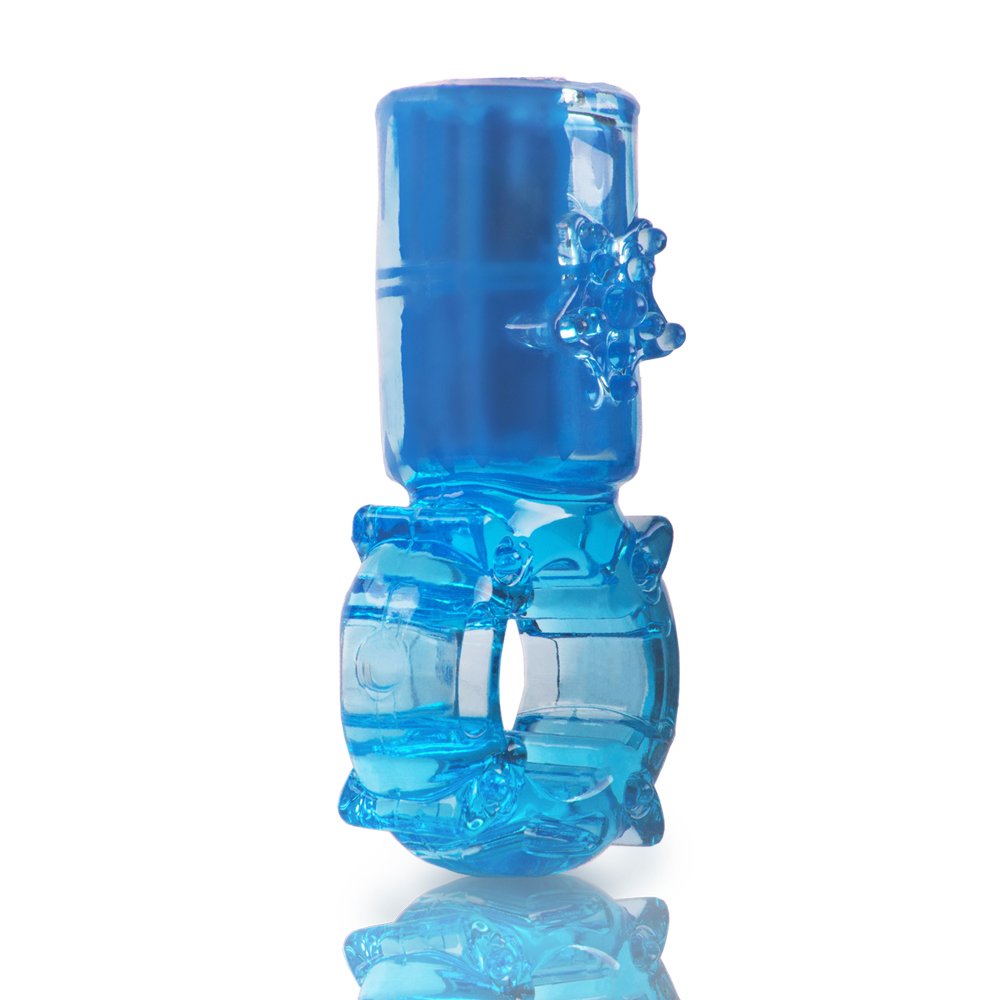 Charged Big OMG Vertical Vibrating Ring - Blue
