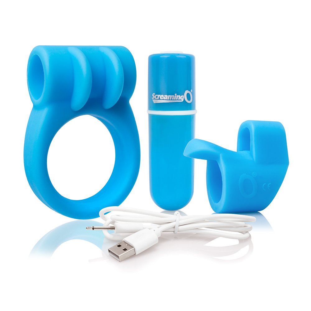 Charged Combo #1 with C-ring & Finger Sleeve- BLUE