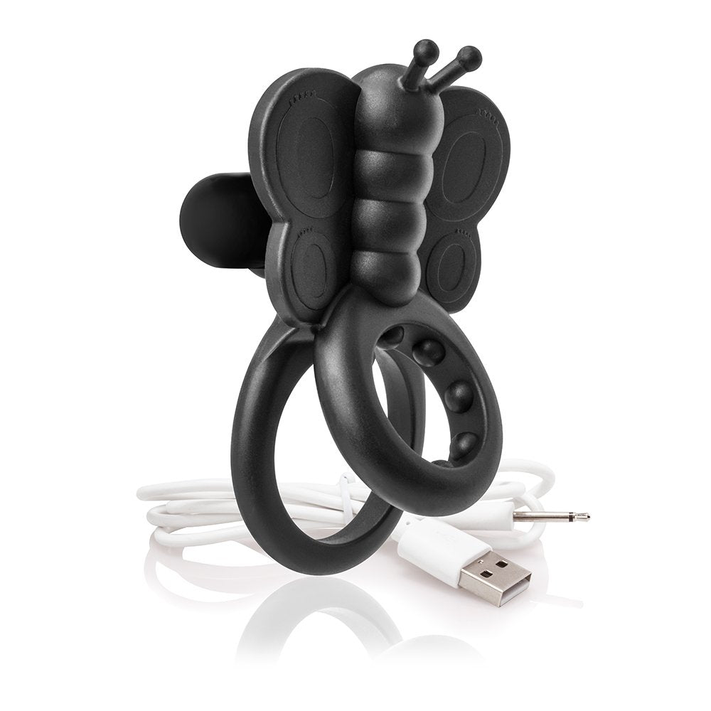 Charged Monarch Voooom Mini Vibe - Black ScreamingO Cock Ring