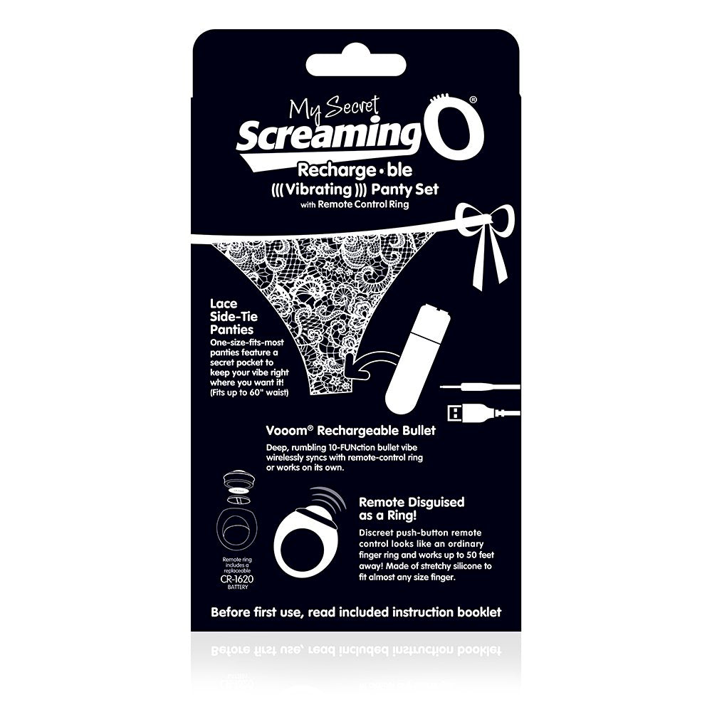 My Secret Charged Remote Control Panty Vibe - Black ScreamingO Panty Vibrator