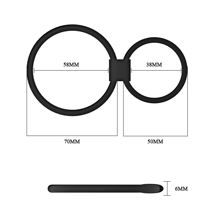 Duo Cock and ball ring - Rock Hard BI-026014