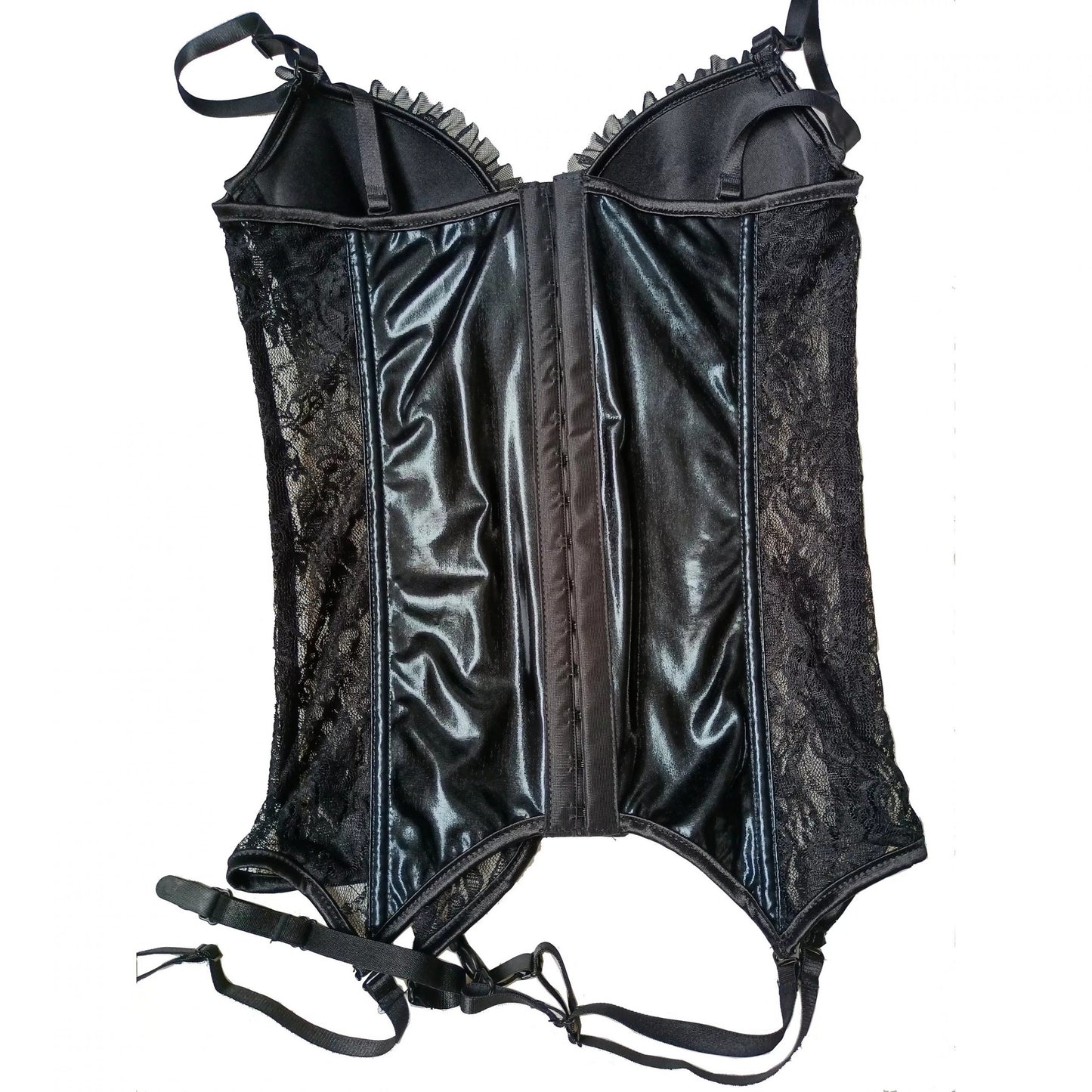 Synthetic PU Mesh Lingerie Corset 1906