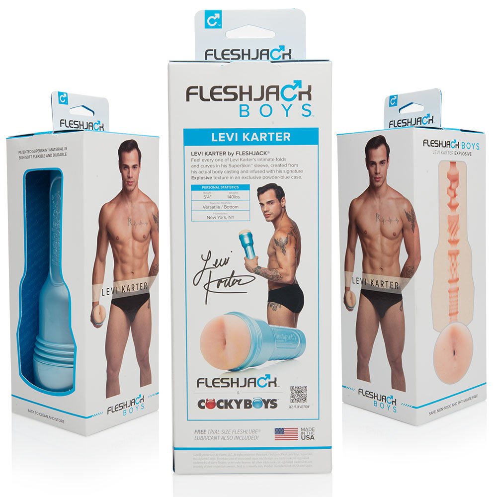 Fleshjack Boys Levi Karter Explosive Fleshlight Masturbator