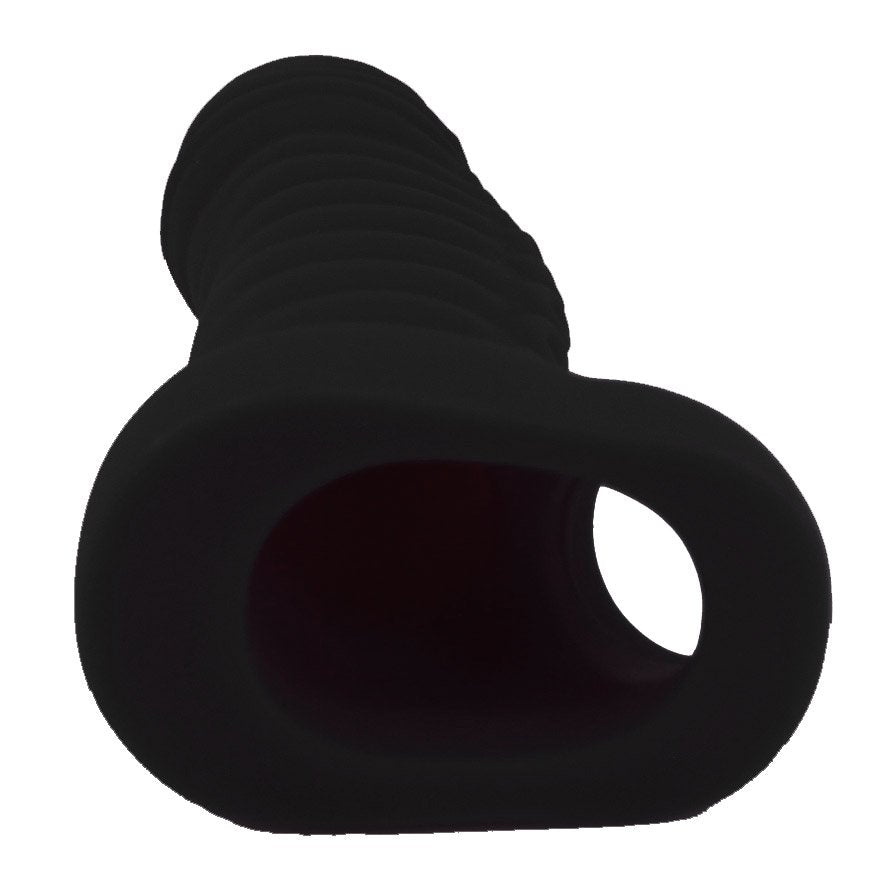 19cm Tentacle Fantasy Penis Sleeve with Hole Black SLV-1160-BL-HOLE