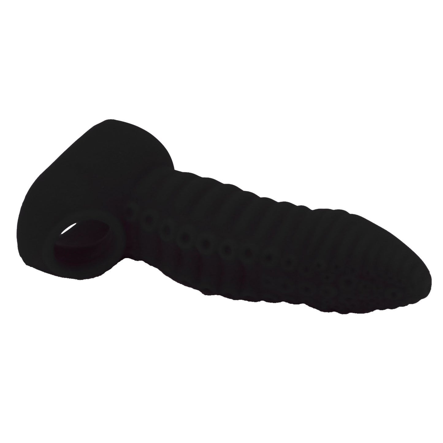 19cm Tentacle Fantasy Penis Sleeve with Hole Black SLV-1160-BL-HOLE