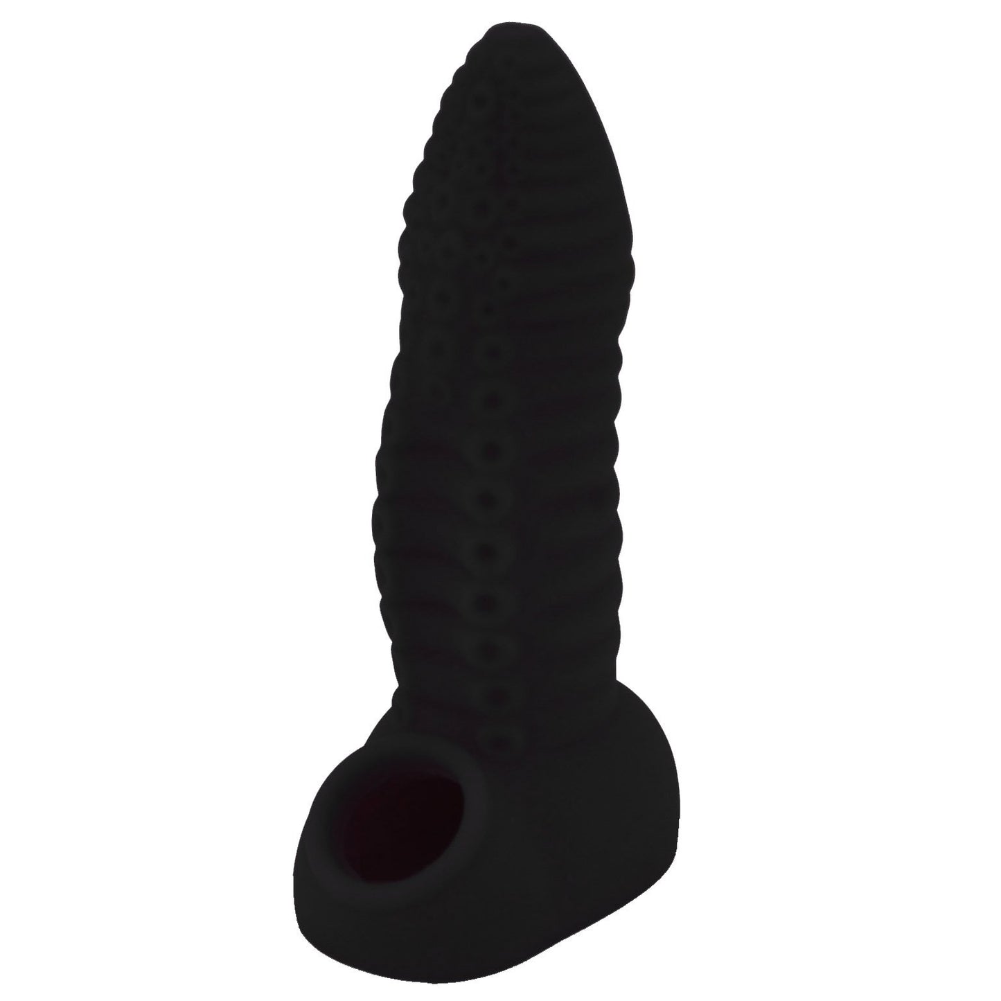 19cm Tentacle Fantasy Penis Sleeve with Hole Black SLV-1160-BL-HOLE