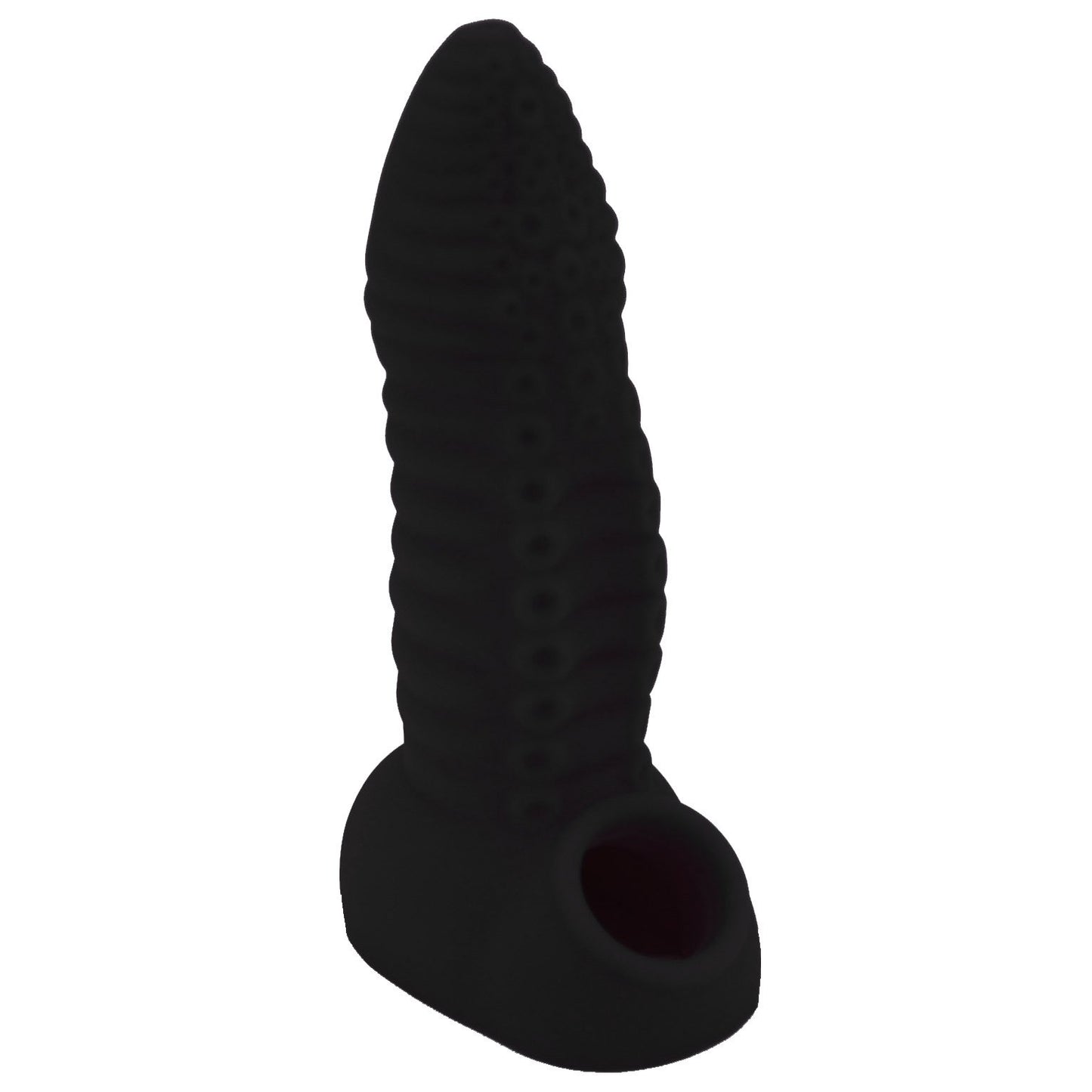 19cm Tentacle Fantasy Penis Sleeve with Hole Black SLV-1160-BL-HOLE