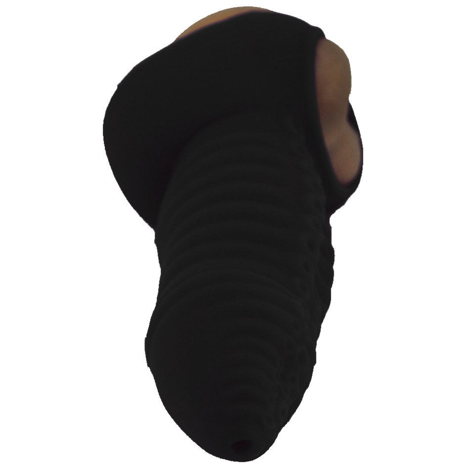 19cm Tentacle Fantasy Penis Sleeve with Hole Black SLV-1160-BL-HOLE