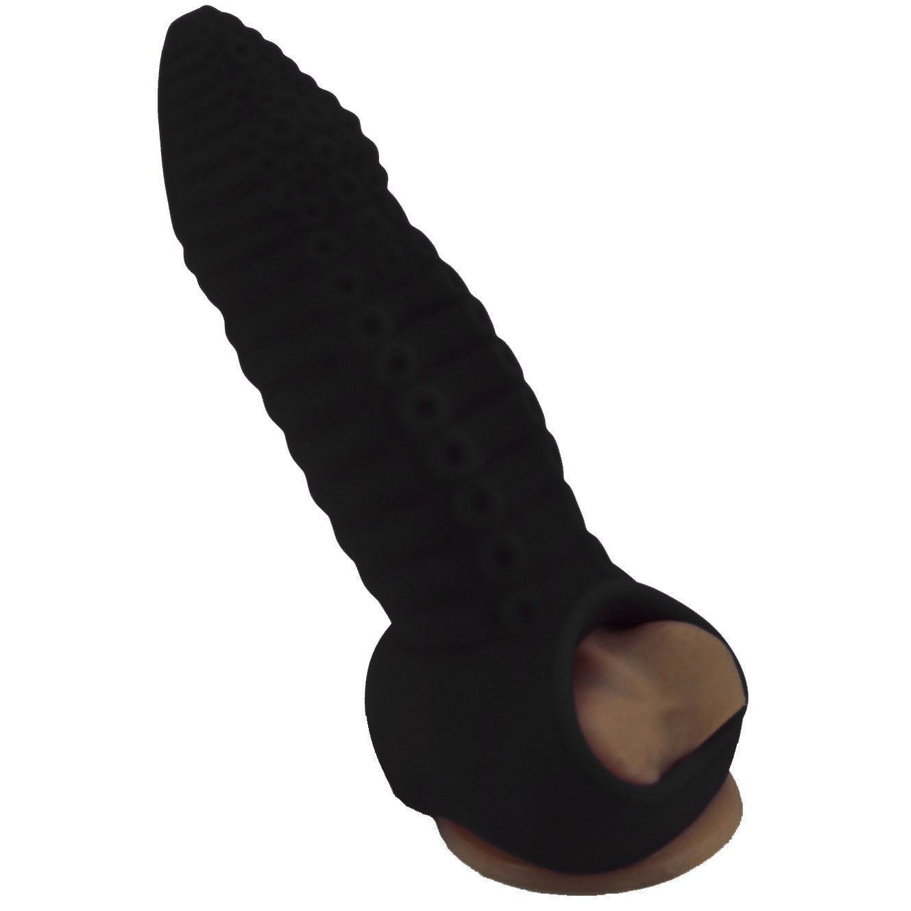 19cm Tentacle Fantasy Penis Sleeve with Hole Black SLV-1160-BL-HOLE