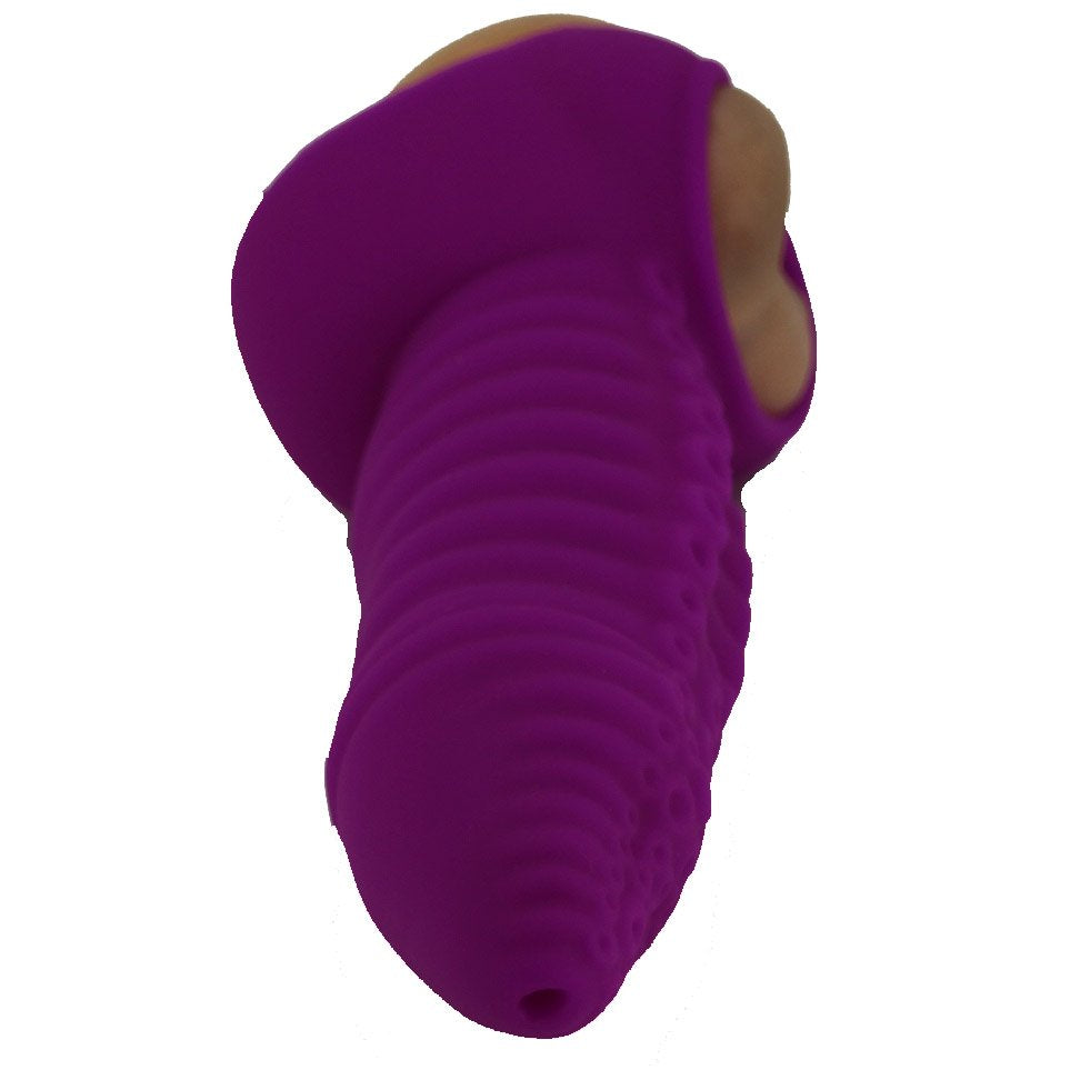 19cm Tentacle Fantasy Penis Sleeve with Hole Purple SLV-1160-PUR-HOLE