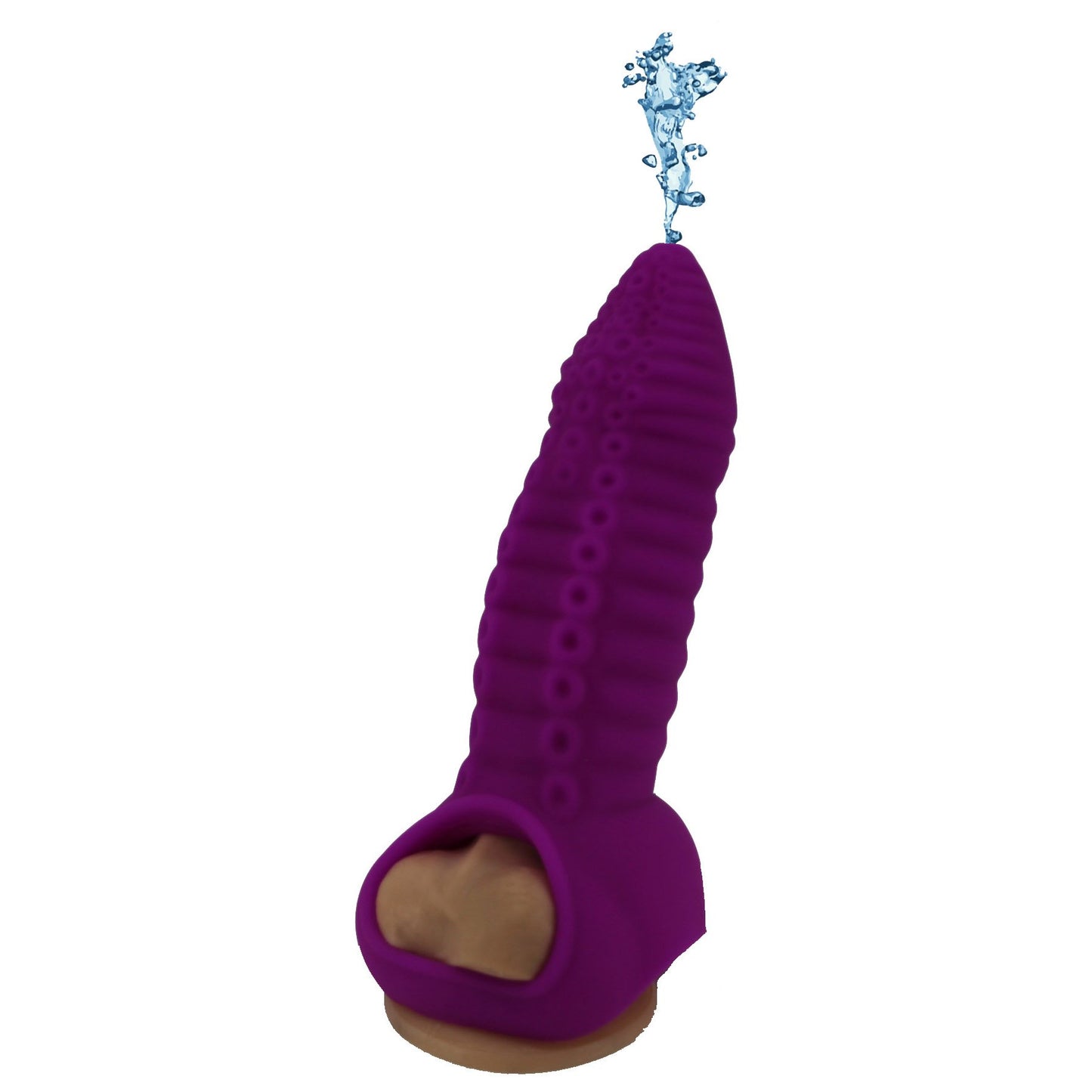 19cm Tentacle Fantasy Penis Sleeve with Hole Purple SLV-1160-PUR-HOLE