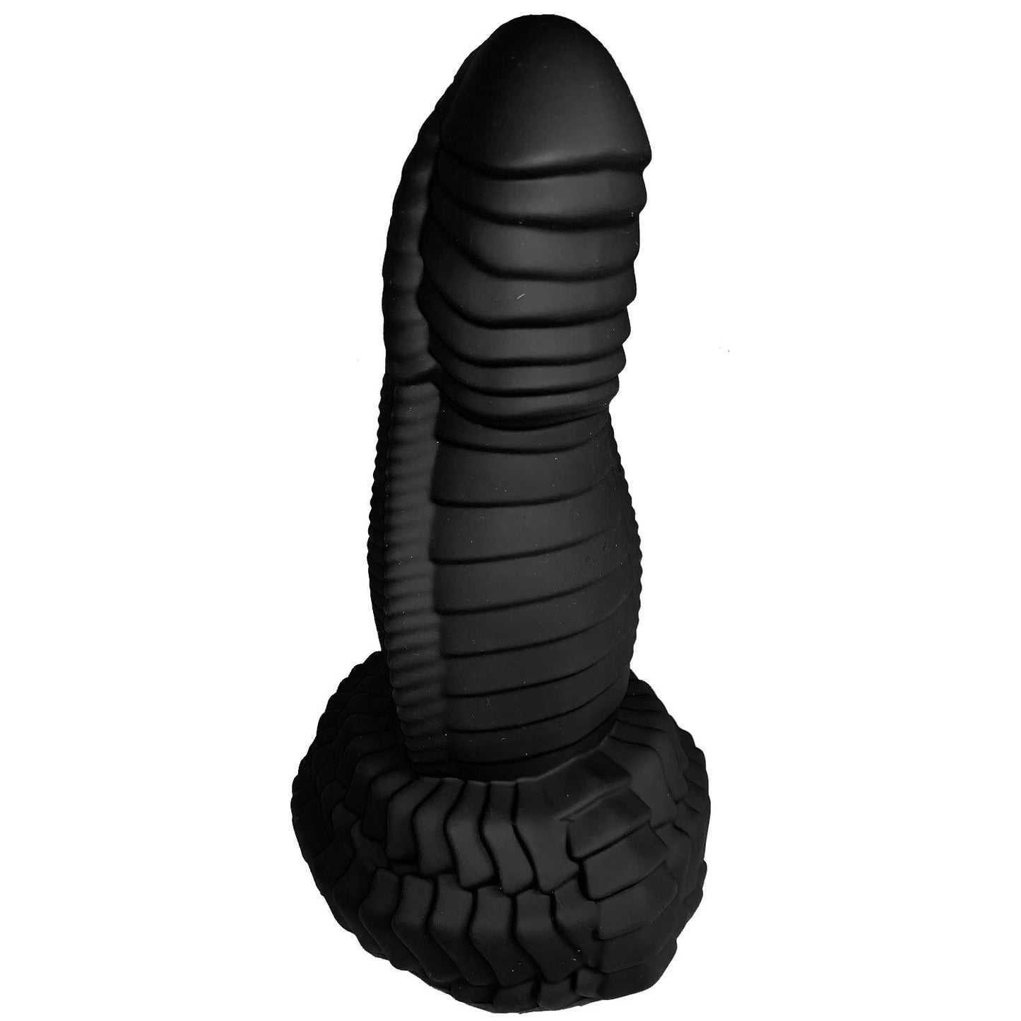 8.5 Inch Fantasy Tongue Dildo Black TON-313-BL