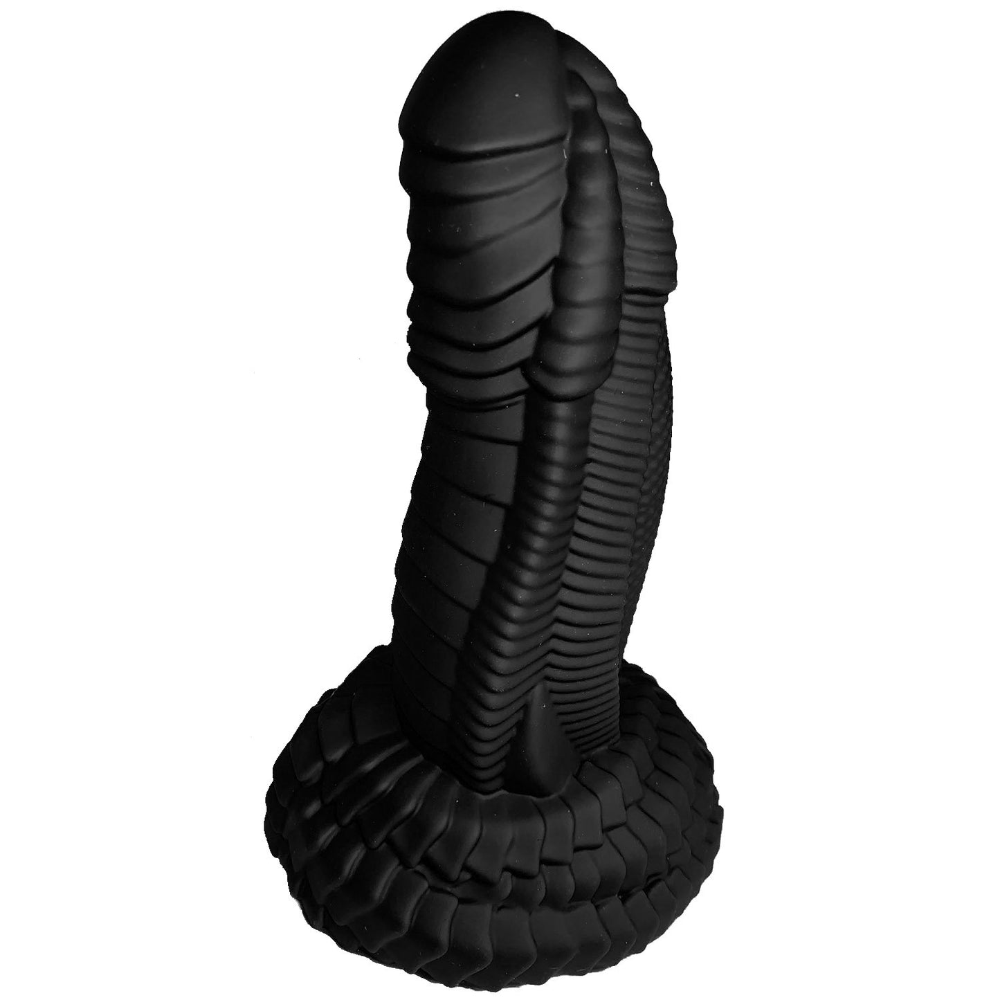 8.5 Inch Fantasy Tongue Dildo Black TON-313-BL