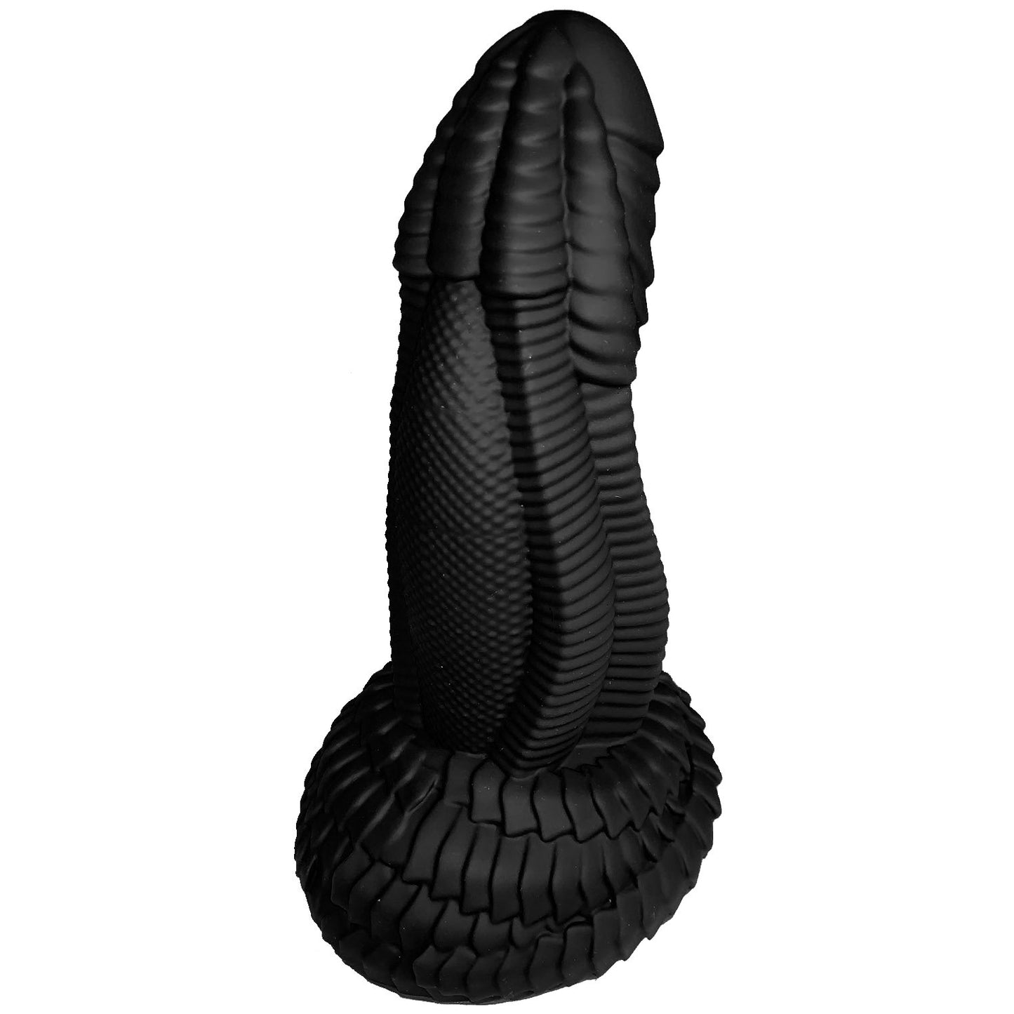 8.5 Inch Fantasy Tongue Dildo Black TON-313-BL