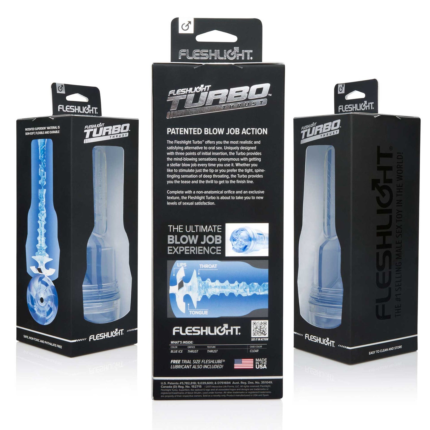 Fleshlight Turbo Thrust - Blue Ice Fleshlight Masturbator