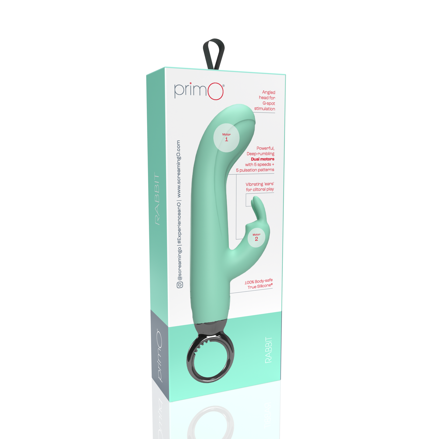 PrimO Rabbit Rechargeable Vibe – Kiwi by Screaming O