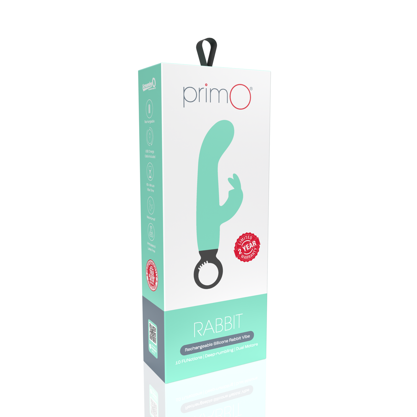 PrimO Rabbit Rechargeable Vibe – Kiwi by Screaming O