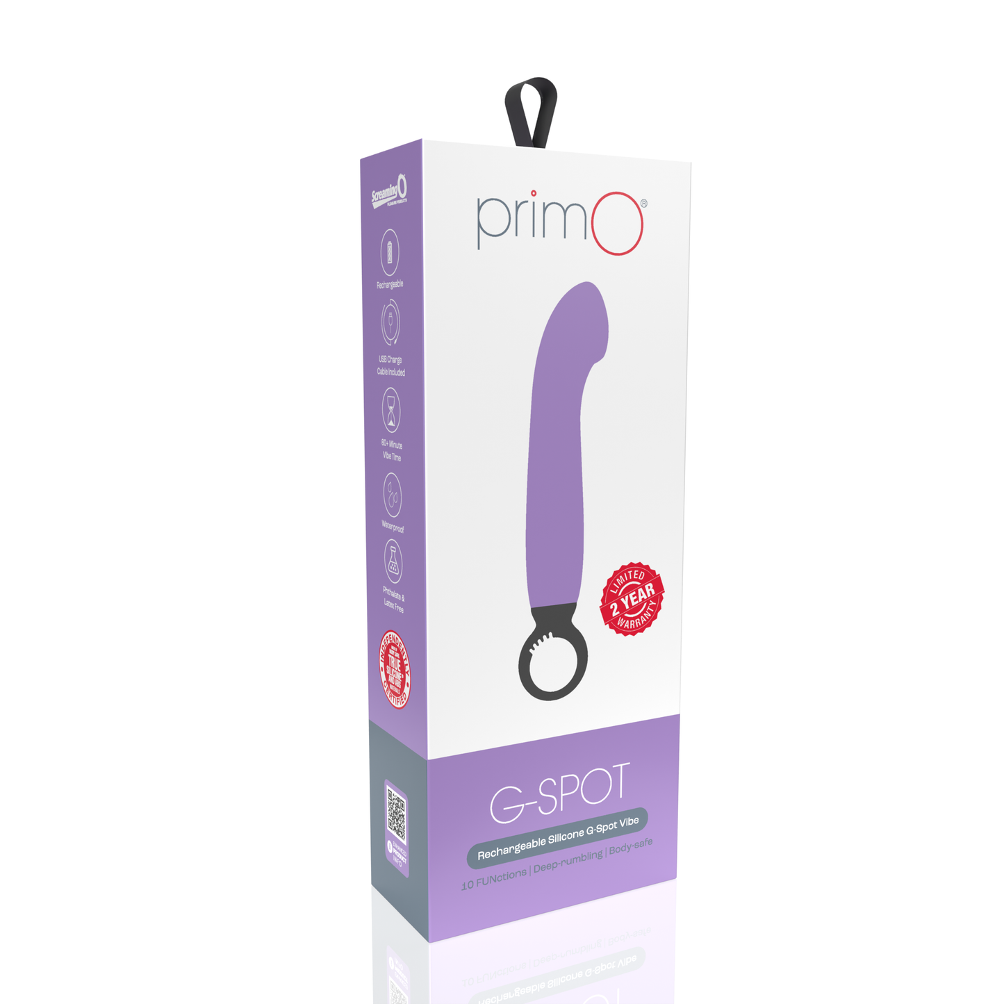 PrimO G-spot Rechargeable Vibe – Lilac by Screaming O