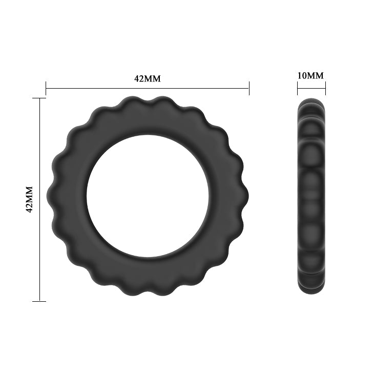 Titan Silicone Cock Ring 42mm Black
