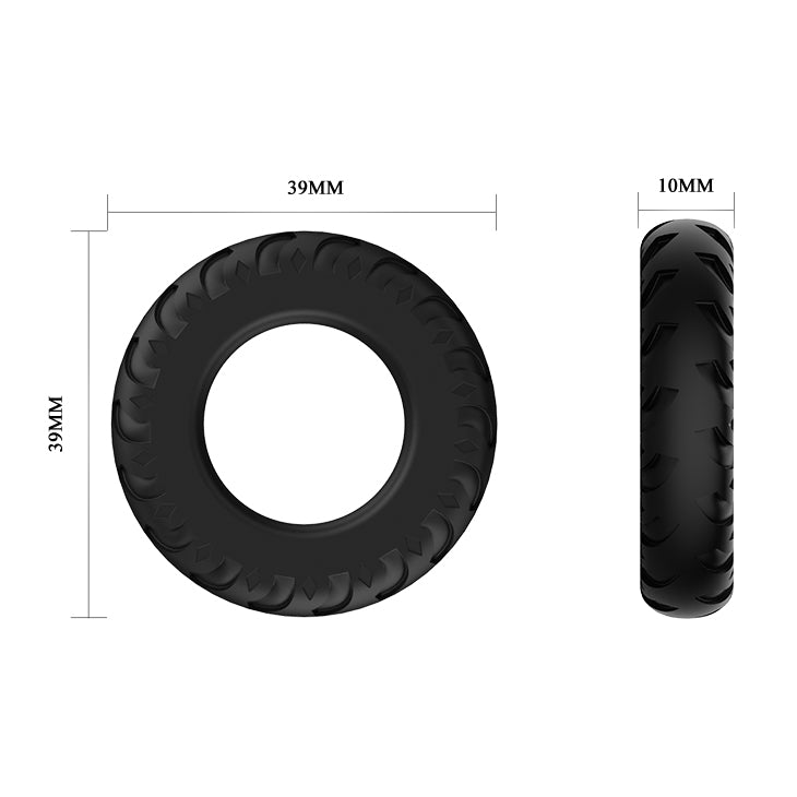 Titan Silicone Cock Ring 39mm Black