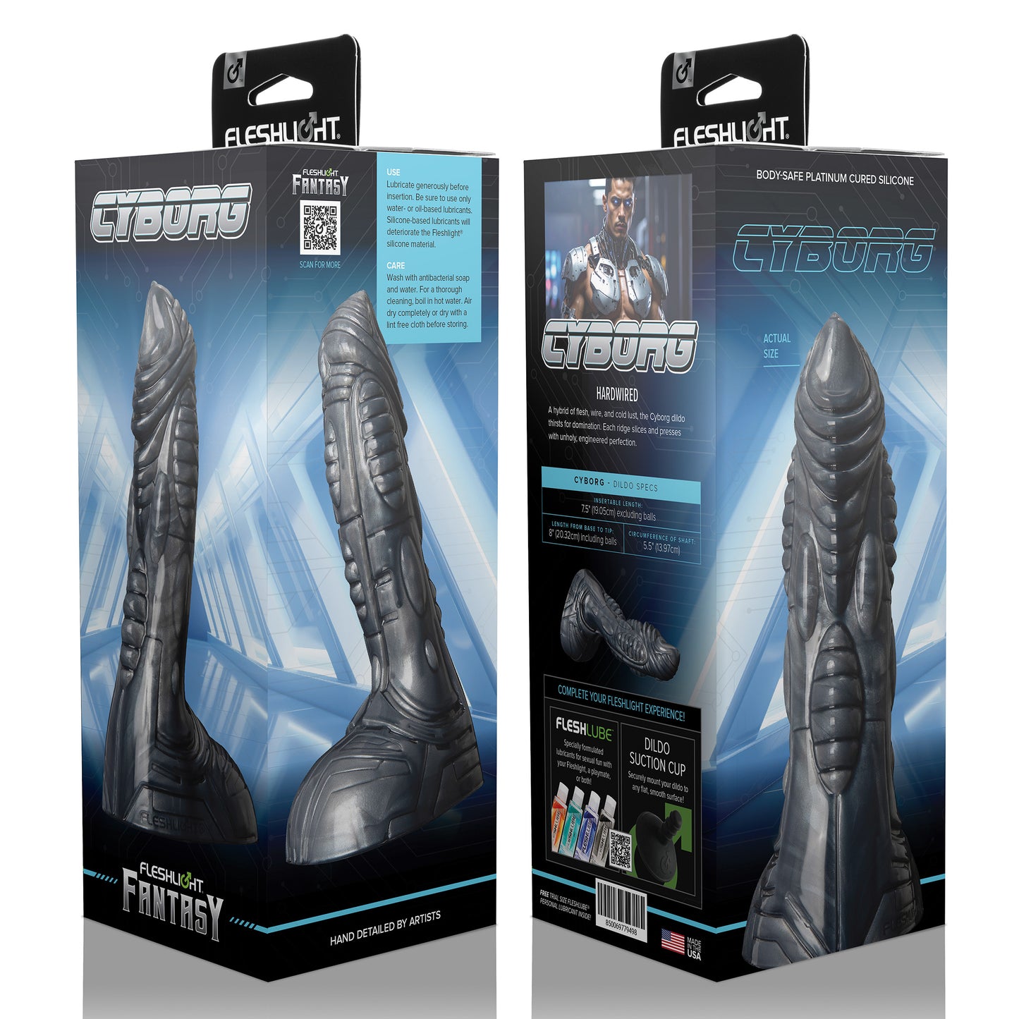 Fleshlight Fantasy Cyborg Dildo – Biomechanical Silicone Fantasy Toy