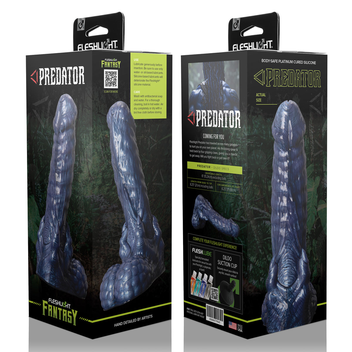 Fleshlight Fantasy Predator Dildo – Purple Silicone